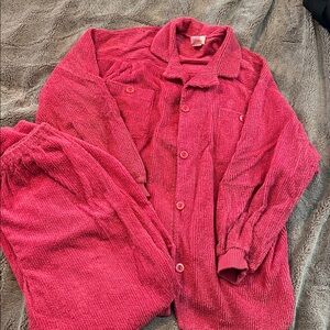 Vintage Adonna Pink Chenille top and bottom
Size M